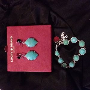 Lucky Brand earrings and bracelet set